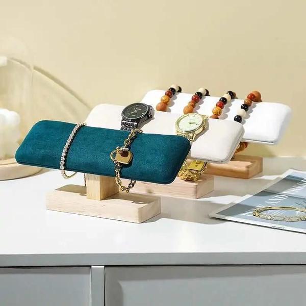 Organizador de Relógios, Colares e Pulseiras de Madeira - Suporte para Jóias Imagem de Organizador de Relógios, Colares e Pulseiras de Madeira - Suporte para Jóias