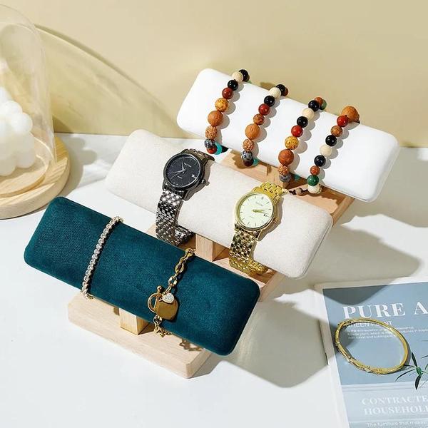 Organizador de Relógios, Colares e Pulseiras de Madeira - Suporte para Jóias Imagem de Organizador de Relógios, Colares e Pulseiras de Madeira - Suporte para Jóias