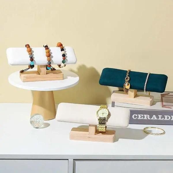 Organizador de Relógios, Colares e Pulseiras de Madeira - Suporte para Jóias Imagem de Organizador de Relógios, Colares e Pulseiras de Madeira - Suporte para Jóias