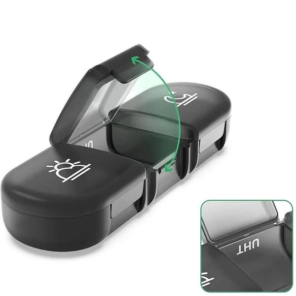 Organizador de Remédios Portátil para 7 Dias - Grande Capacidade para Viagens Imagem de Organizador de Remédios Portátil para 7 Dias - Grande Capacidade para Viagens