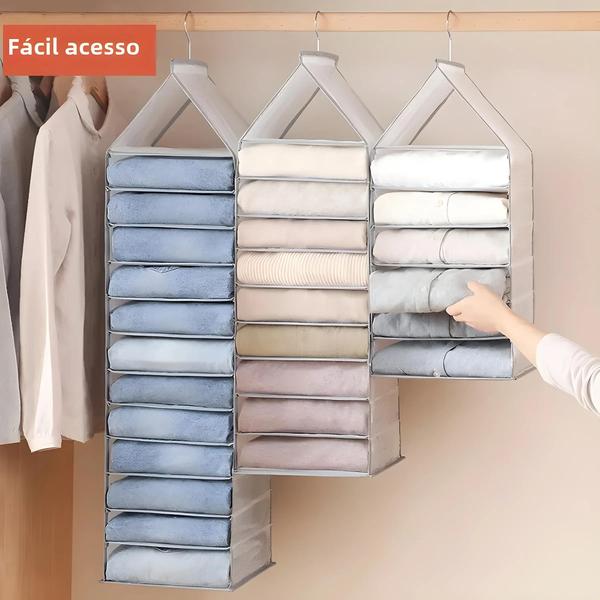 Imagem de Organizador de Roupas com Saco para Calças, Meias e Camisetas - Para Armário