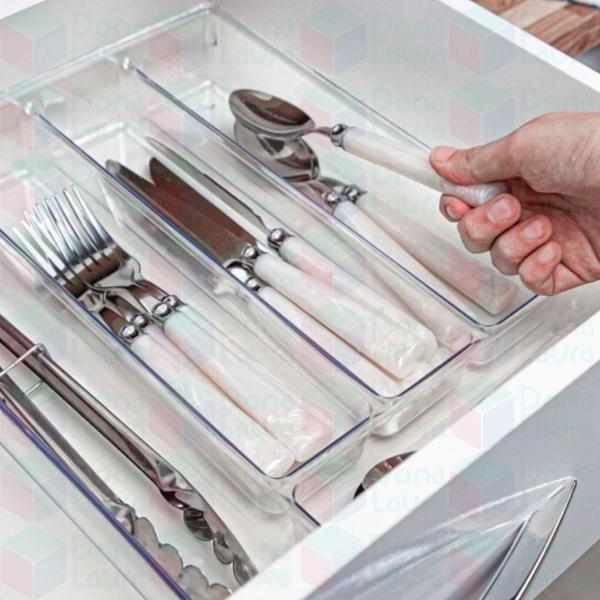 Imagem de Organizador De Talheres Grande Ideal Cozinha Gaveta - 1 Unidade