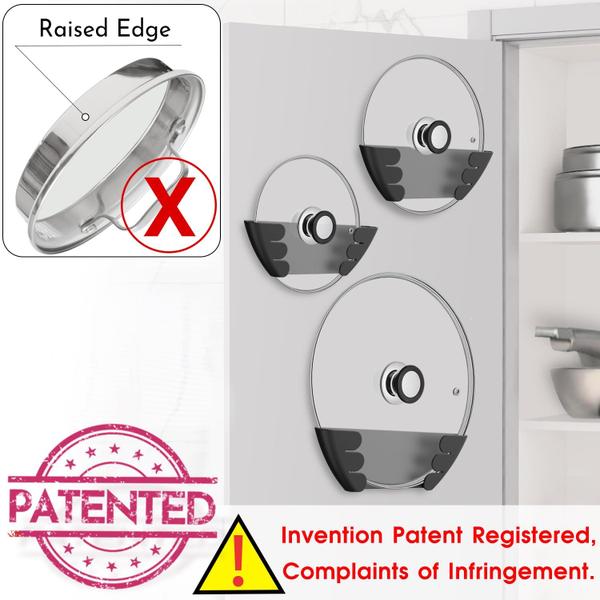 Imagem de Organizador de Tampas de Panelas Niceyos Universal - Pacote com 6 - Design Atualizado e Patenteado