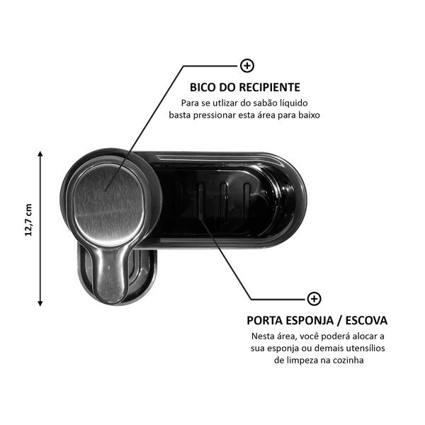 Imagem de Organizador Dispenser Porta Detergente Esponja Pia Cozinha 