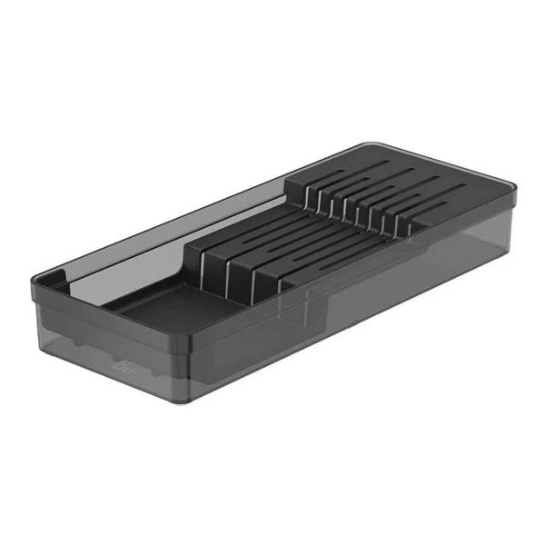 Organizador Divisor 9 Facas para Gaveta Clear Compartimento Grandes e Pequenas Ou Preto Imagem de Organizador Divisor 9 Facas para Gaveta Clear Compartimento Grandes e Pequenas Ou Preto