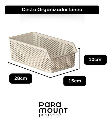 Imagem de Organizador Empilhável Cesto Decorativo 28 X 15 X 10cm