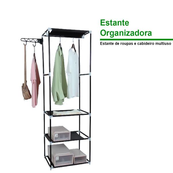 Imagem de Organizador Estante De Roupas Sapatos Desmontável Vertical