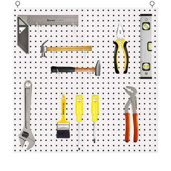 Imagem de Organizador Ferramentas Painel Pegboard Eucatex Pefurado 60x60