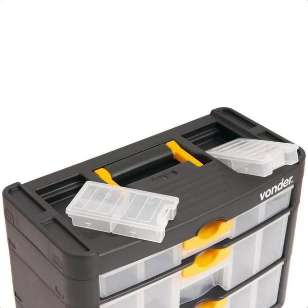 Imagem de Organizador Gaveta Plástico Para Prego, Remédio, Acessórios OPV 40,0cm x 20,0cm x 28,5cm, OPV 0400 Vonder 6108400000