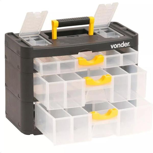 Imagem de Organizador Gaveta Plástico Para Prego, Remédio, Acessórios OPV 40,0cm x 20,0cm x 28,5cm, OPV 0400 Vonder 6108400000