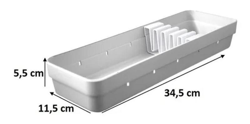 Imagem de Organizador Gavetas Talheres Extensor Porta Facas Logic Kit