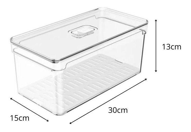 Imagem de Organizador Geladeira C/ Tampa Legume Verdura 5l Clear Fresh