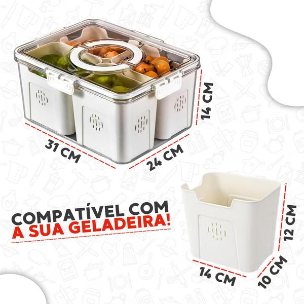 Imagem de Organizador Geladeira Cozinha Acrílico Alimentos Escorredor