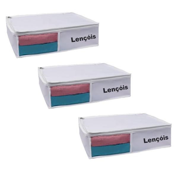 Imagem de Organizador Lençol Visor Frontal 10AX30LX36C Branco 3 un.