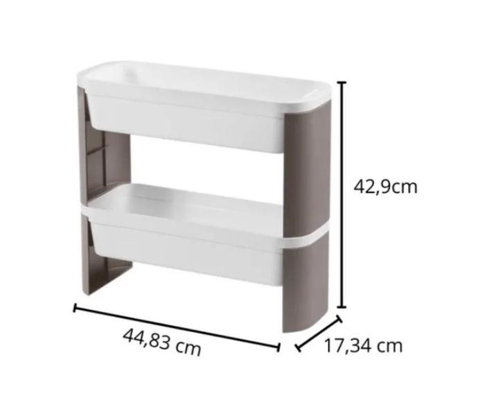 Imagem de ORGANIZADOR LOFT SLIM 2 ANDARES PLÁSTICO 43x44,8x17,3cm COZA