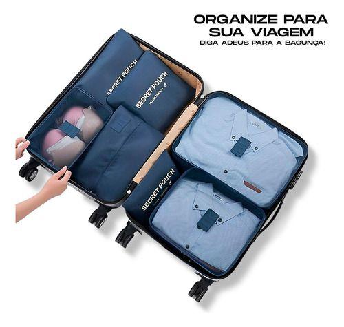 Imagem de Organizador Mala Viagem Kit 6 Peças Separador Bolsas E Sacos