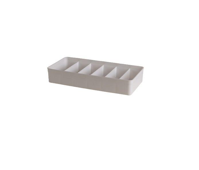 Imagem de Organizador Modular com Divisória em Plástico Branco 40,5x19,5x7,5cm- Paramount