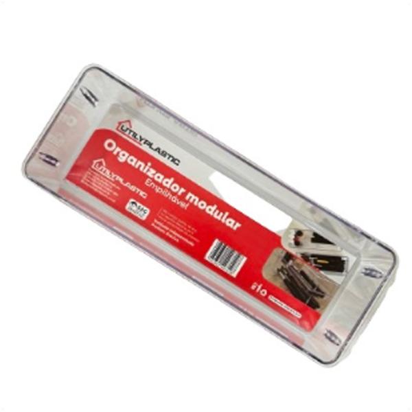 Organizador Modular M Empilhável 23x8,8x5,5 Transparente - Utilyplastic Imagem de Organizador Modular M Empilhável 23x8,8x5,5 Transparente