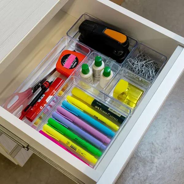 Organizador Modular Multiuso Escritório Acessórios - Plastutti Imagem de Organizador Modular Multiuso Escritório Acessórios