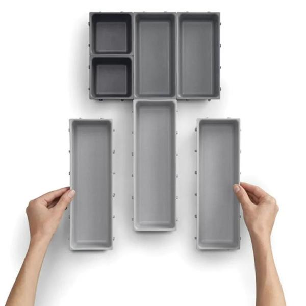 Imagem de Organizador Modular Multiuso Kit Com 7 Peças Gavetas Cozinha