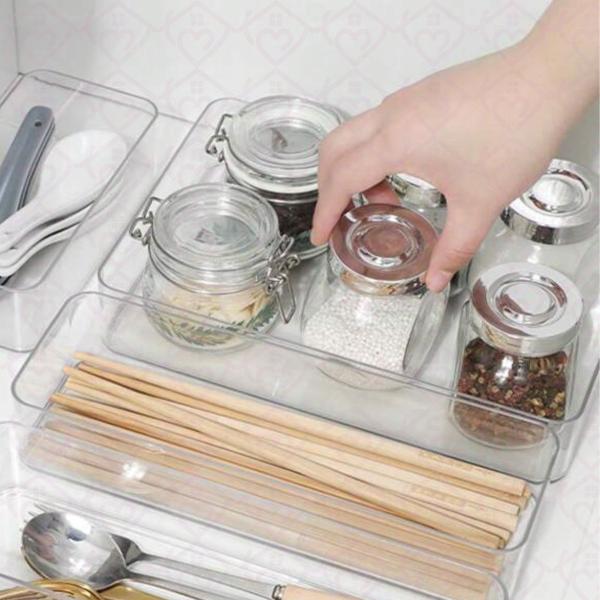Organizador Modular Multiuso Porta Talheres Maquiagem Kit 3 - PLASTUTTI Imagem de Organizador Modular Multiuso Porta Talheres Maquiagem Kit 3