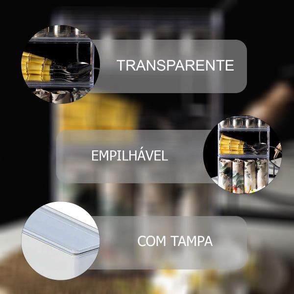 Imagem de Organizador Module Multiuso Retangular Encaixa 20,4X6,8X11,15 cm