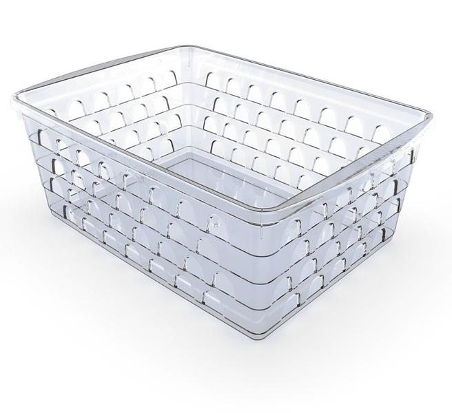 Organizador Multiuso 14 Litros Cestinha Versatil - Ercaplast Imagem de Organizador Multiuso 14 Litros Cestinha Versatil