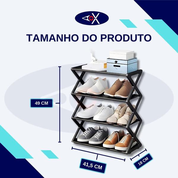 Imagem de  Organizador Multiuso 4 andares Sapateira 8 pares