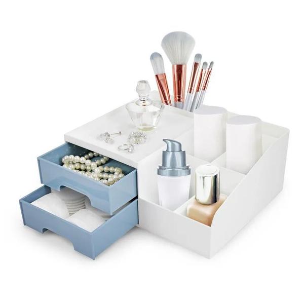 Imagem de Organizador Multiuso de 2 Gavetas Jacki Design - AHX20905 Azul