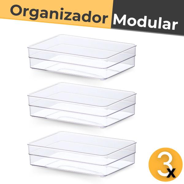 Imagem de Organizador Multiuso Modular de Acrílico P/ Gaveta, Porta Talheres - Paramount