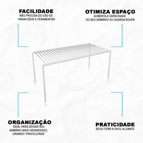 Imagem de Organizador Para Casa Médio Prateleira Aço Reforçado Premium