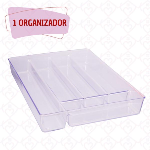 Imagem de Organizador Para Gavetas Porta Talheres Resistente Acrilico 1 UN