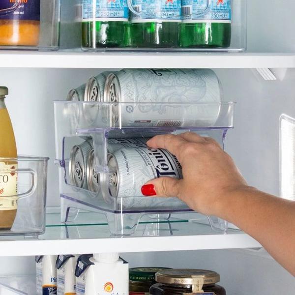 Imagem de Organizador Para Latas Geladeira Refrigerante Cerveja Sucos Código 1972 Paramount Plásticos