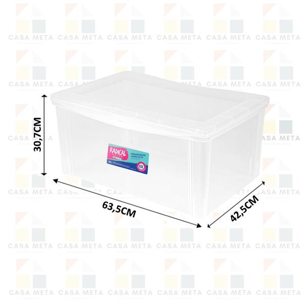 Imagem de Organizador Plástico 3 Un 30L + 3 Un 65L Transparente Ordene