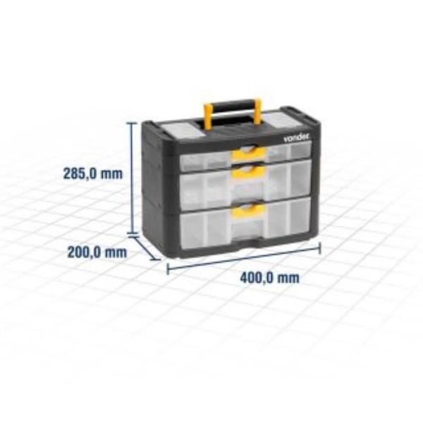 Imagem de Organizador Plástico Vonder OVP 0400  Capacidade Carga 9 Kg