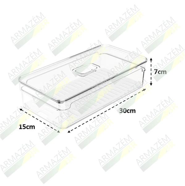 Imagem de Organizador Porta Mantimento 2,8L C/ Tampa Geladeira Fruta Verdura Clear Fresh - OF 200 Ou