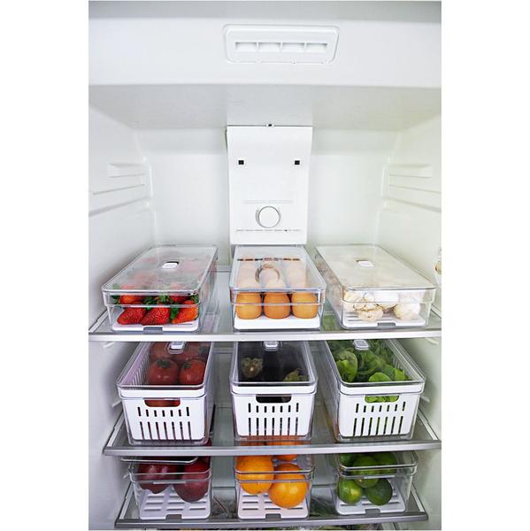 Imagem de Organizador Porta Mantimento 2,8L C/ Tampa Geladeira Fruta Verdura Clear Fresh - OF 200 Ou