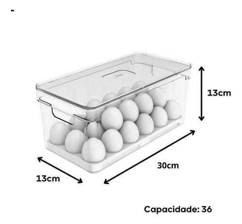 Imagem de Organizador Porta Ovos 36un Com Tampa Geladeira Cozinha Ou