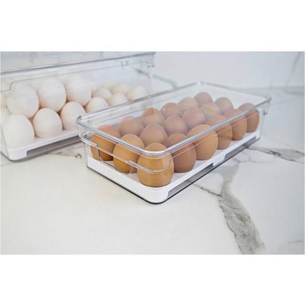 Organizador Porta Ovos Com Tampa Geladeira Clear Fresh - OF 100 Ou Imagem de Organizador Porta Ovos Com Tampa Geladeira Clear Fresh - OF 100 Ou