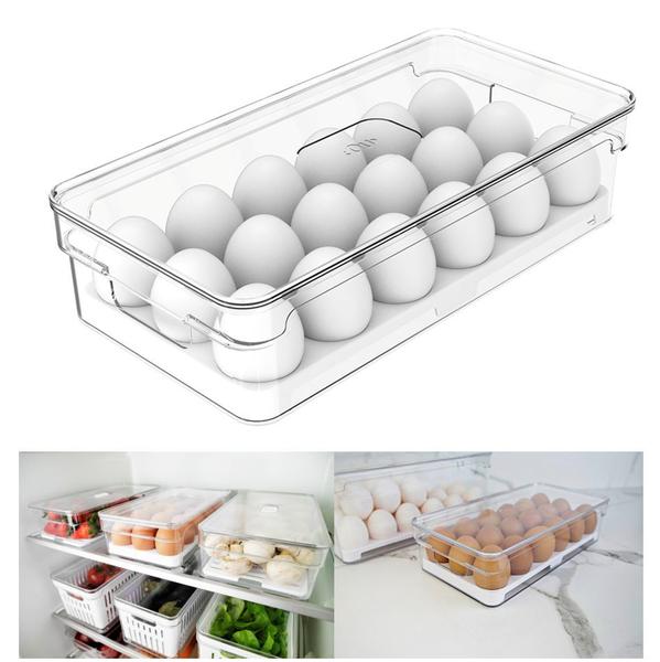 Organizador Porta Ovos Com Tampa Geladeira Clear Fresh - OF 100 Ou Imagem de Organizador Porta Ovos Com Tampa Geladeira Clear Fresh - OF 100 Ou