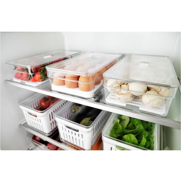 Organizador Porta Ovos Com Tampa Geladeira Clear Fresh - OF 100 Ou Imagem de Organizador Porta Ovos Com Tampa Geladeira Clear Fresh - OF 100 Ou