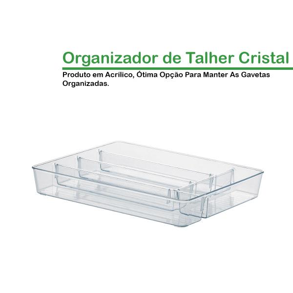 Imagem de Organizador Porta Talheres Multiuso Cozinha Gaveta Acrílico