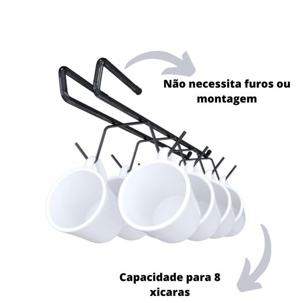 Imagem de Organizador Porta Xicara Suporte Cozinha Armário Prateleira