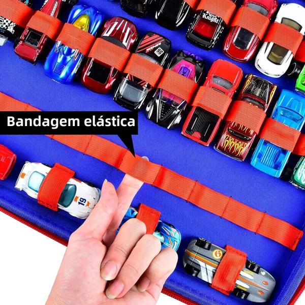 Imagem de Organizador Portátil para Carrinhos Hot Wheels e Matchbox - Capacidade para 88 Carros