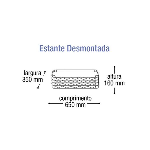 Imagem de Organizador Prateleira 4 Andar Estante Multiuso Atena Rattan