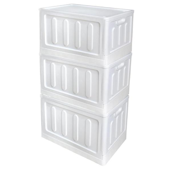 Imagem de Organizador Prático Design Dobrável Premium Tampa 75L Branco