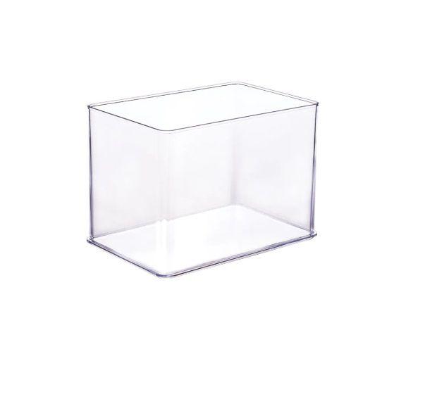 Imagem de Organizador Retangular enCaixa em Poliestireno Transparente 21,9x14,6x10,6cm - Plasutil