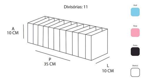 Imagem de Organizador Roupa Colmeia Pequeno Gaveta 35x10x10 Kit 4 Unidades