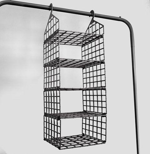 Organizador Suspenso Dobrável 5 Níveis Preto Arqplast Imagem de Organizador Suspenso Dobrável 5 Níveis Preto Arqplast