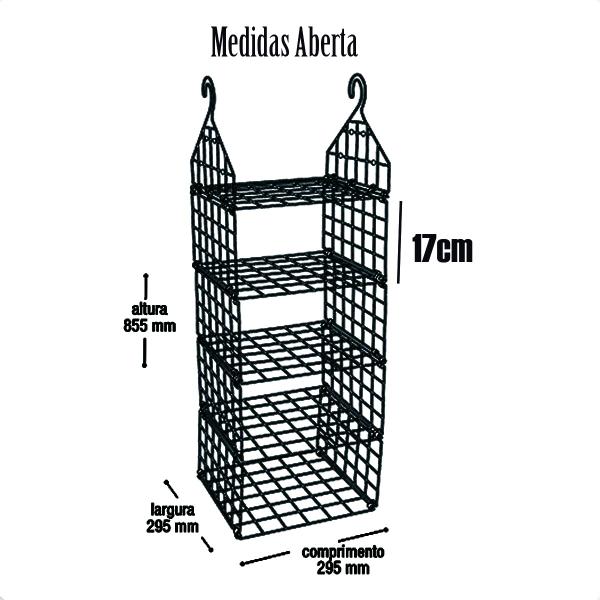 Imagem de Organizador Suspenso Dobrável Colmeia Roupa Armário
